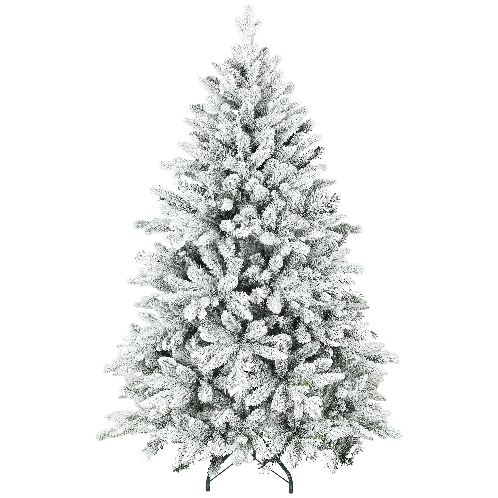 Künstlicher Weihnachtsbaum Mit Schneeflockeneffekt, 150 Cm, 768 Zweige, Faltbarer Metallständer, Für Zuhause, Geschäfte, Büro