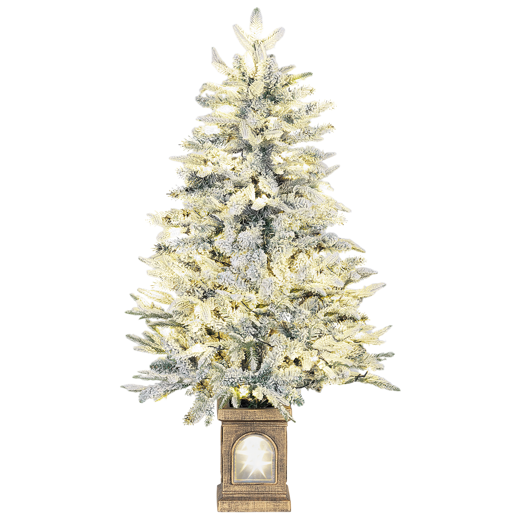 Künstlicher Weihnachtsbaum, Schneeeffekt, 100 Leds, 8 Modi, Kunststoff