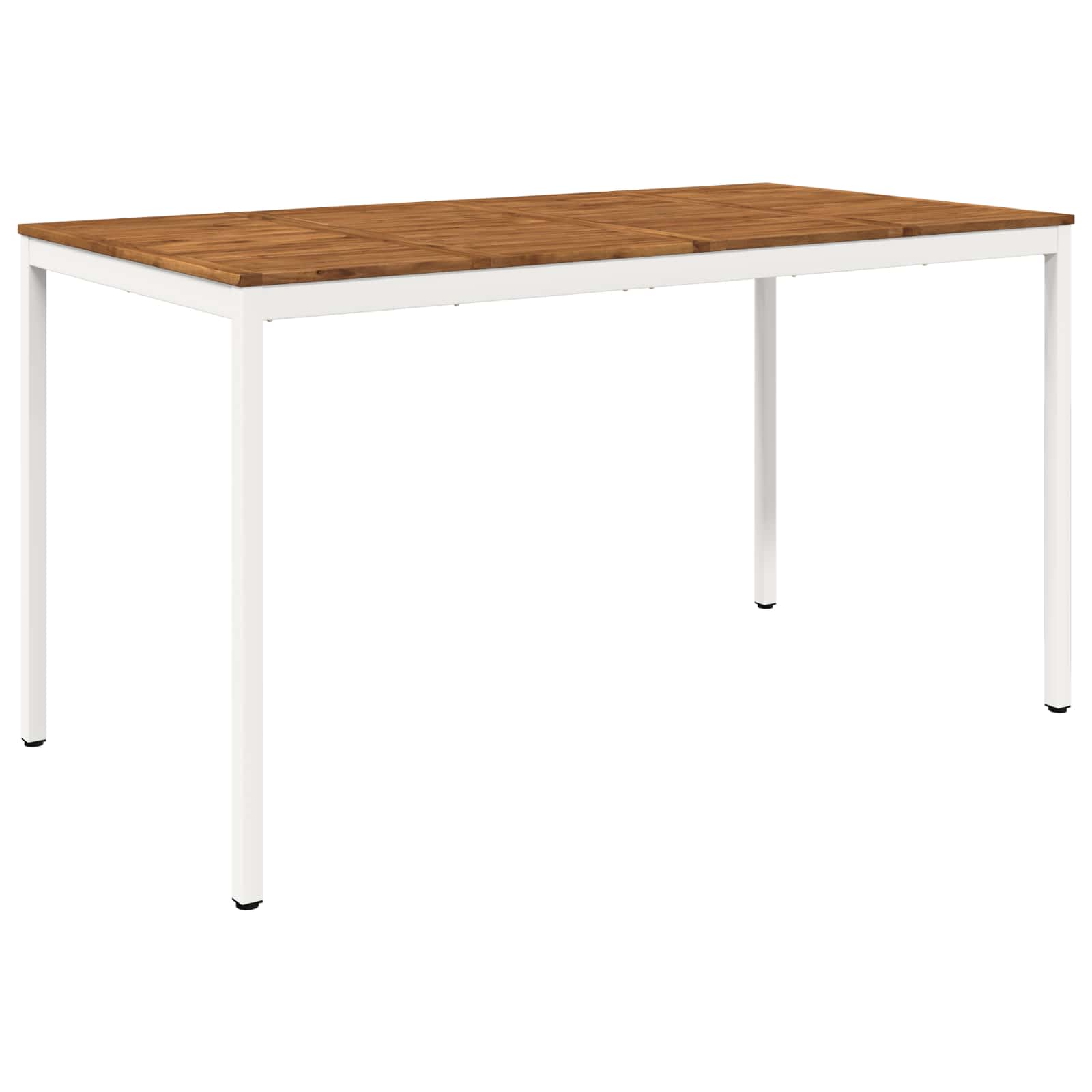 Gartenbar-tisch Natürlich Und Weiß 196 X 100,5 X 105 Cm Vidaxl