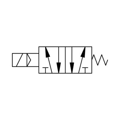 5/2-Wegeventil einseitig elektromagnetisch monostabil G 1/2" 230V,50Hz