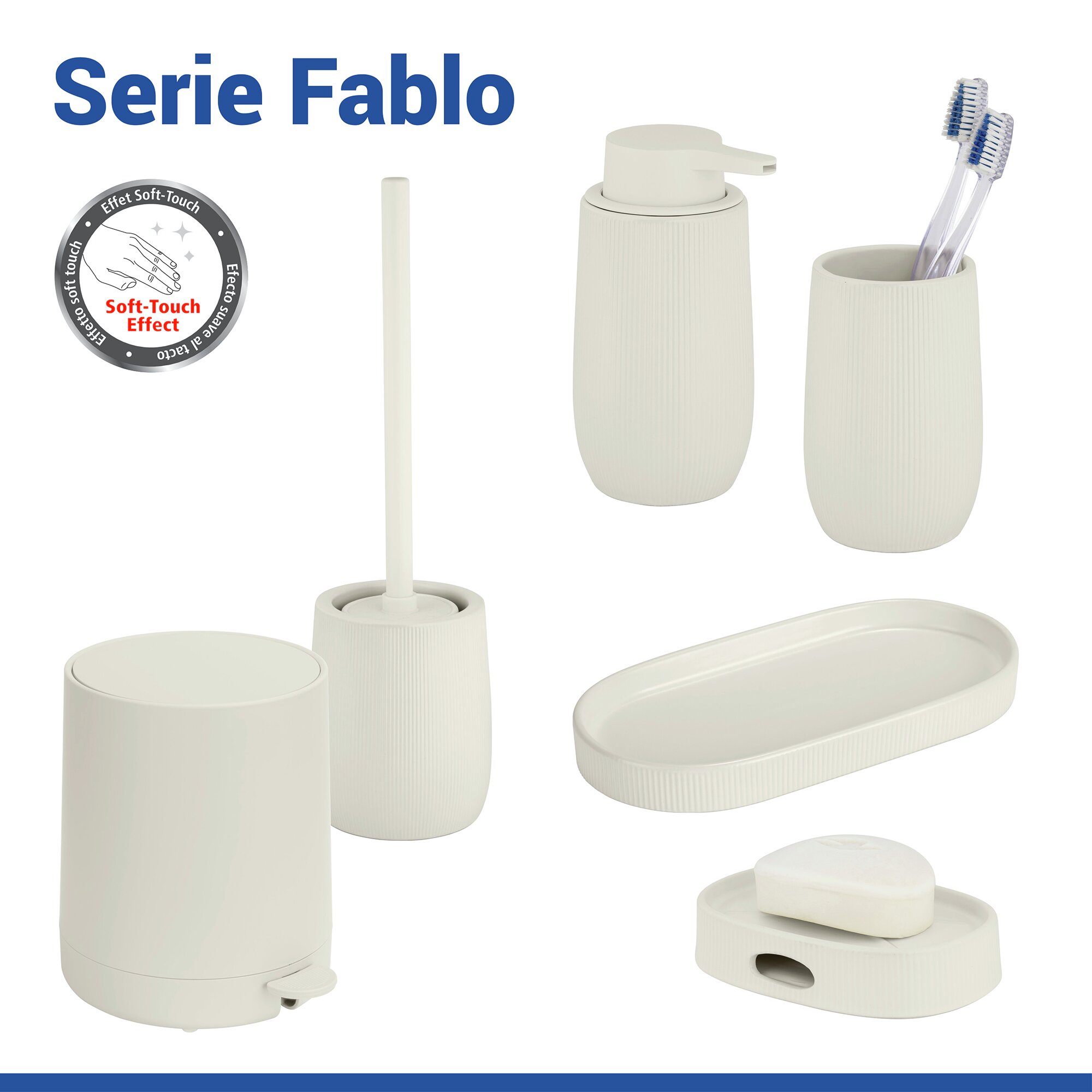 Wenko Treteimer Fablo 5 Ltr Creme
