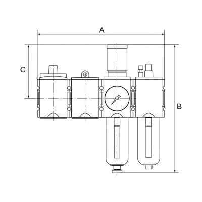 Wartungsstation SAFETY »FUTURA«, KH-AV-2-teilig -WE, HA, BG 2, G 3/8