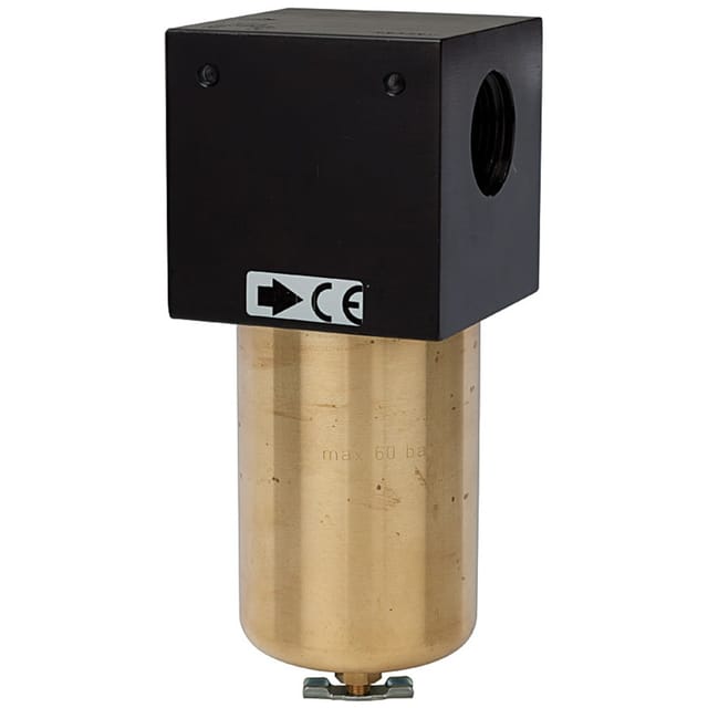 Mikrofilter für hohe Drücke bis 60 bar, Handablassventil, G 1