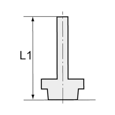 Gewinde-Stecknippel, R 1/4" A, Stecknippel 8mm, Edelstahl 1.4404