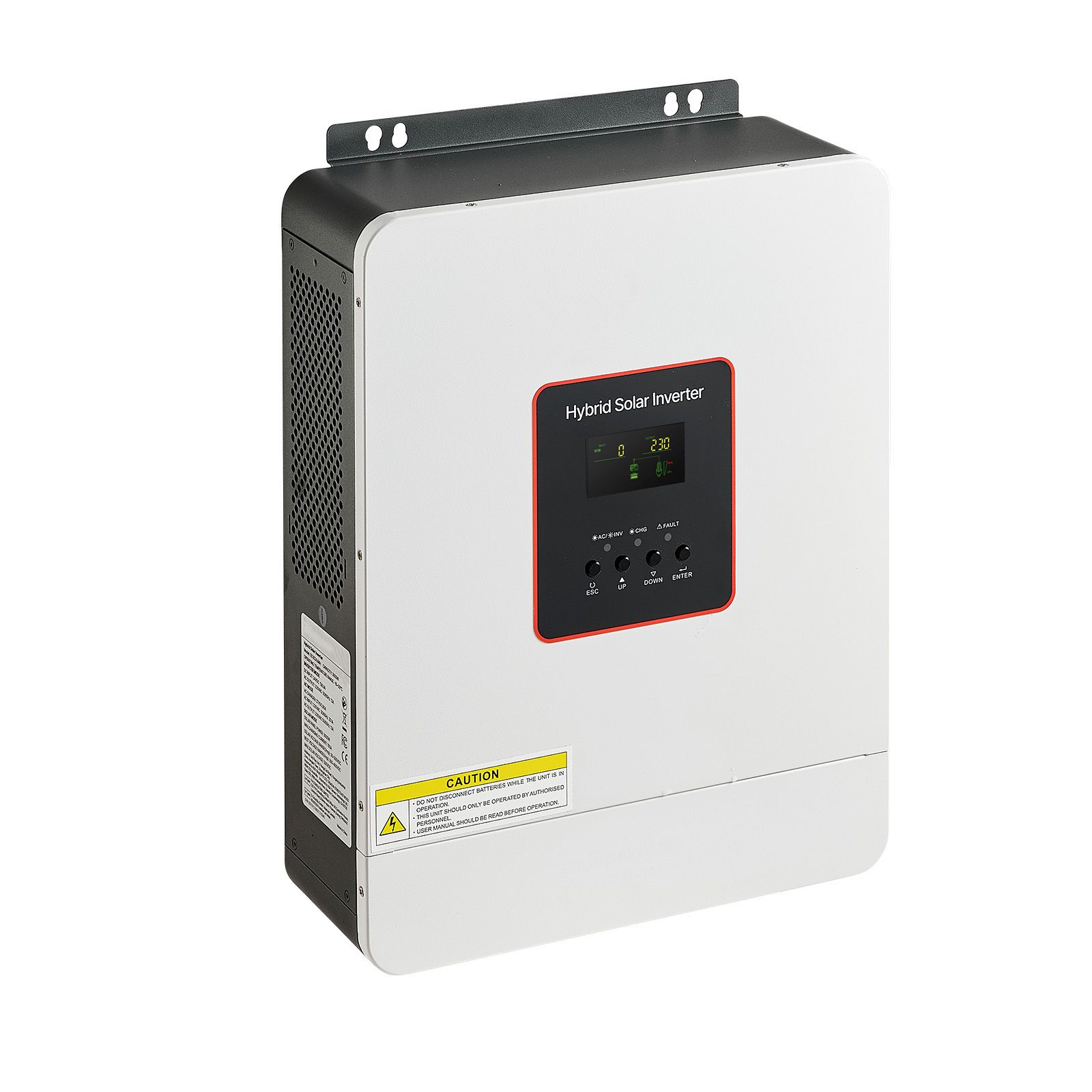 3000w Hybrid-wechselrichter, 24v Dc Auf 230v Ac, Reine Sinuswelle, Integriertes Ladegerät, 80a Mppt-regler, Kompatibel Mit Blei-/lithium-batterien.