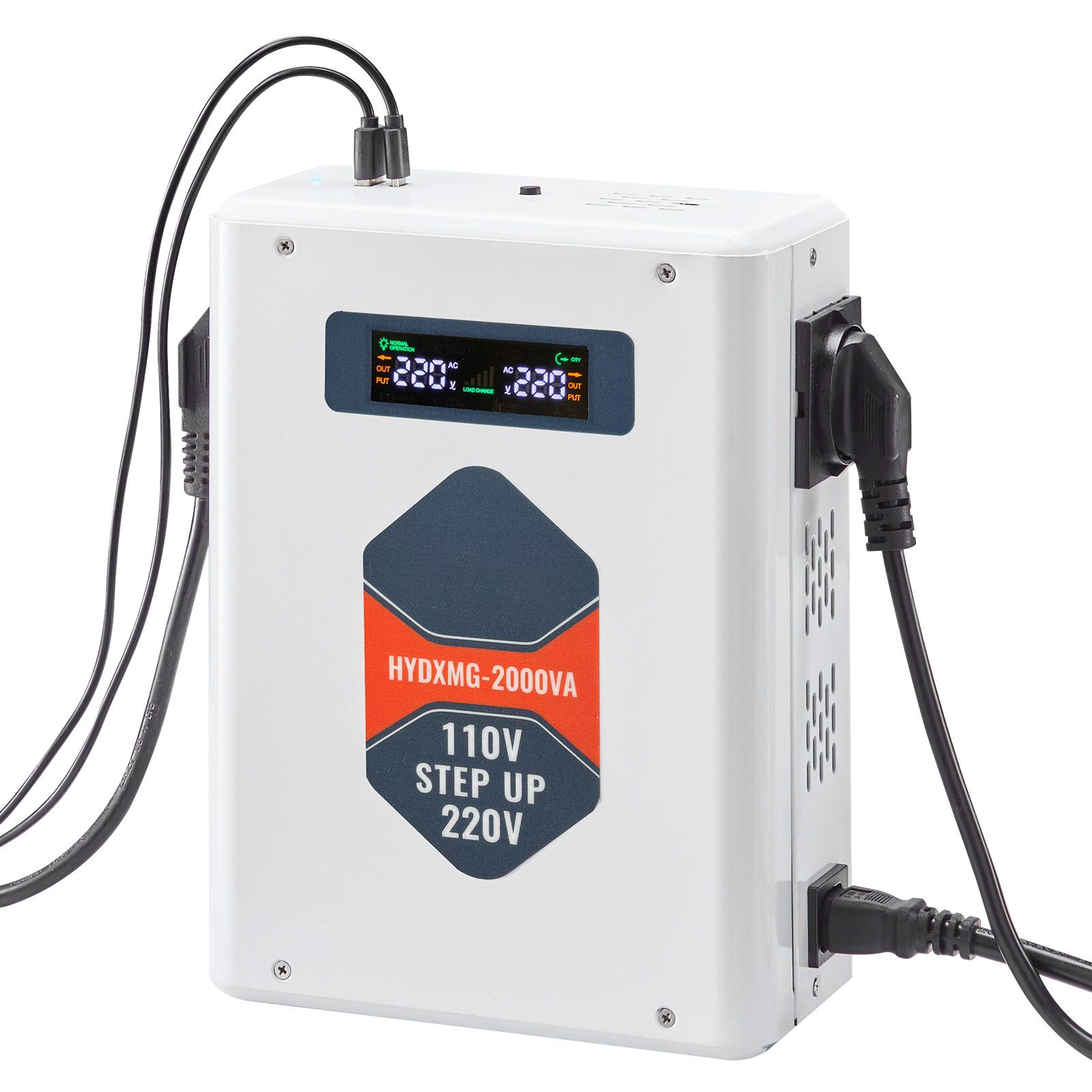Spannungswandler 2000va, 110v Auf 220v, Mit 2 Eu-steckdosen, Usb-ausgang, Lcd-bildschirm Und Überhitzungsschutz.