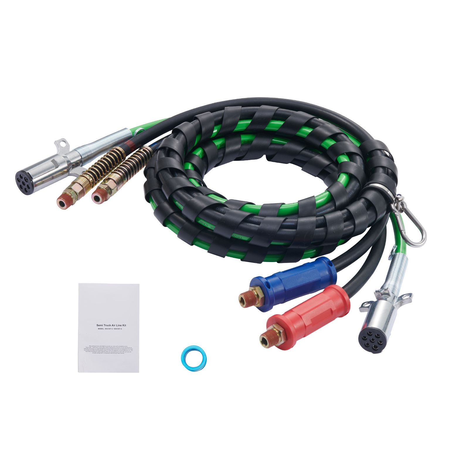 3-in-1-luftschlauchset Für Sattelauflieger, 4,5 M (15 Fuß), Luftschläuche & Abs-leitung, 7-adriges Elektrokabel Mit Haken Und Teflonband