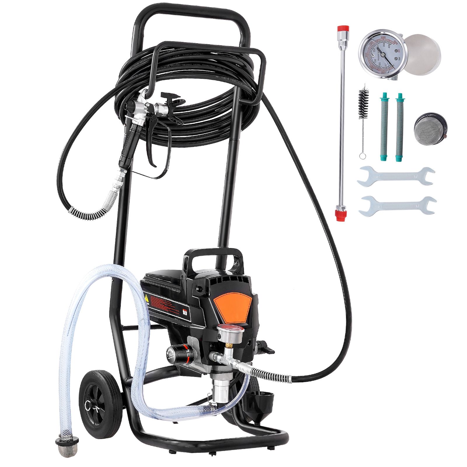 950-w-airless-farbpistole, 3000 Psi, Hocheffizient Elektrisch Mit Fahrgestell, Feines Und Gleichmäßiges Farbergebnis, Für Innen- Und Außenbereiche, Möbel Und Zäune.