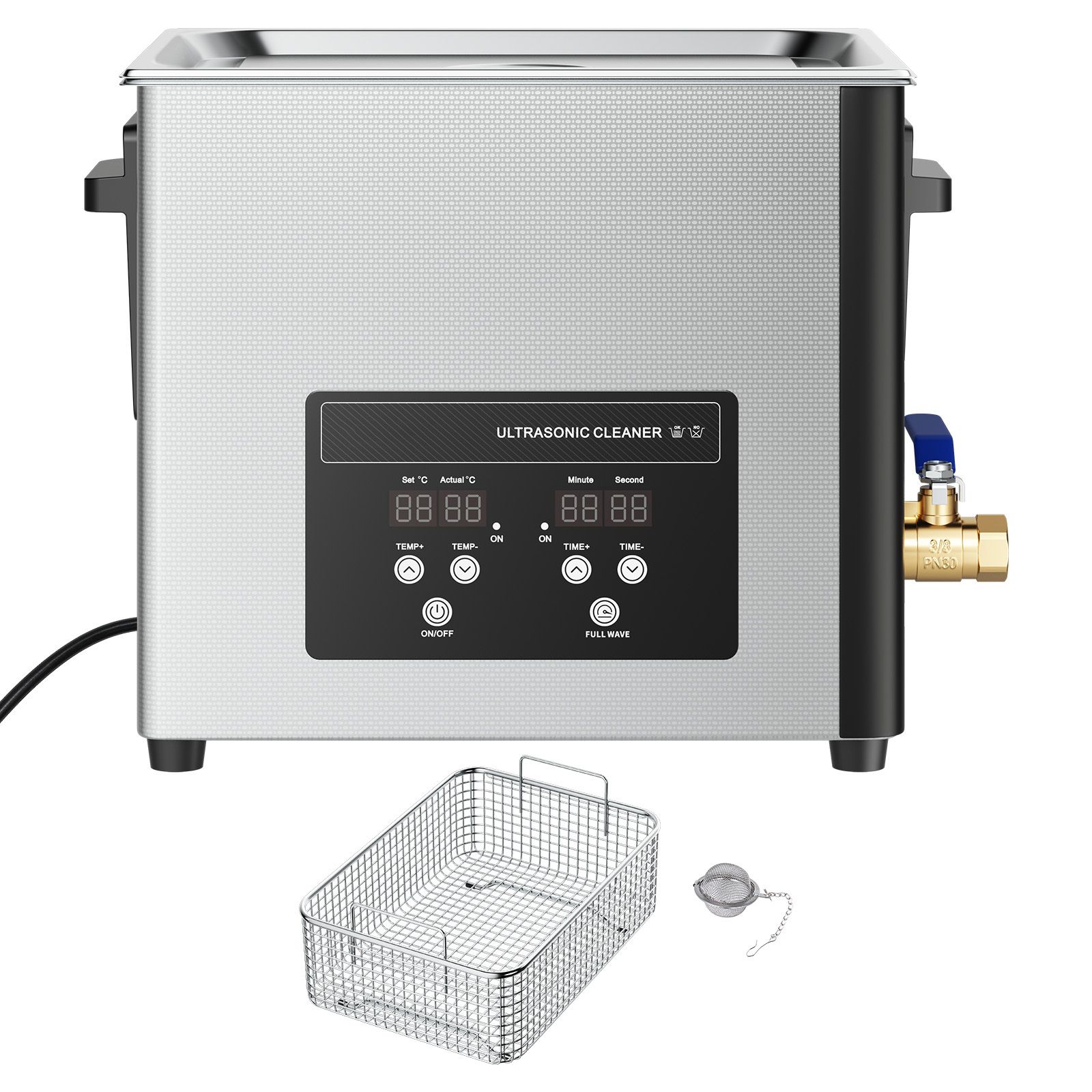 10-liter-ultraschallreiniger Professionelles Reinigungsgerät 180 W, 40 Khz, Edelstahl, Mit Korb Und Digitalanzeige – Für Uhren, Schmuck, Rasierer, Münzen