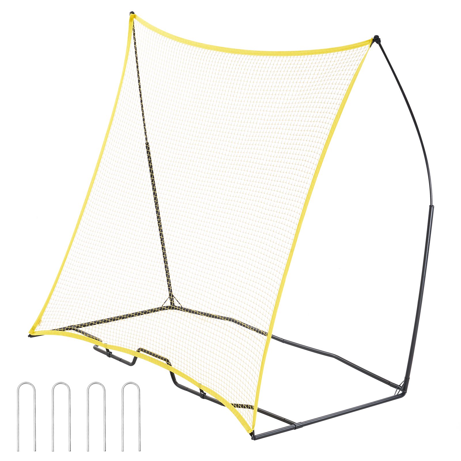 7x7ft Fußball-rebounder, Rahmen Aus Eisen Und Polyester, Tragbares Training Mit Tasche, Ideal Für Pass- Und Volleyübungen Allein Oder Im Team.