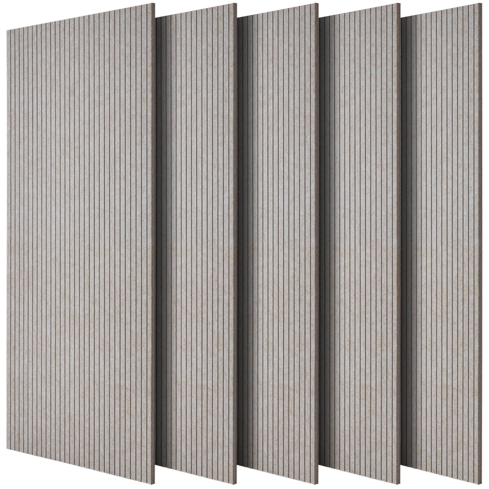 5-teiliges Akustikpaneel-set, 120 X 60 Cm, Selbstklebend, Schallabsorbierender Polyesterfaserschaum, Echoabsorption Für Studio, Büro, Theater, Camel