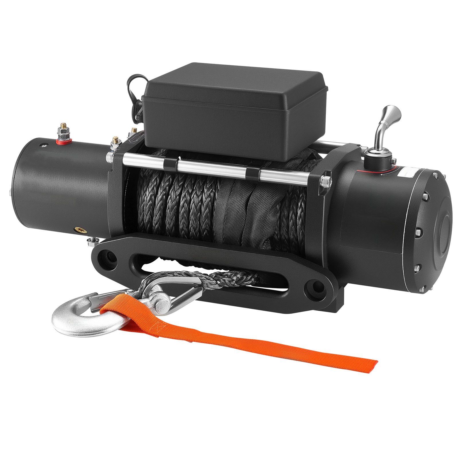 Elektrische Seilwinde 6100 Kg, 12 V, 9,5 Mm X 26 M Synthetikseil, Drahtlose Und Kabelgebundene Steuerung, Ip55 Wasserdicht Zum Abschleppen Von 4x4, Suv, Boot.