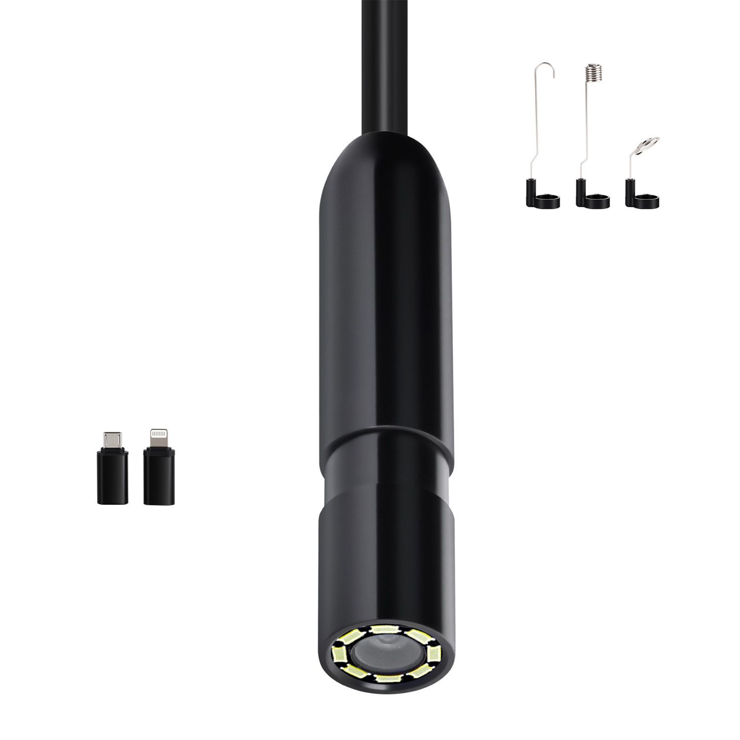 15 M Endoskopische Inspektionskamera, Hd 1920p, Android/ios Kompatibel, 8 Leds, 2-facher Zoom, Ip67, Für Automobil- Und Sanitärinstallationen.