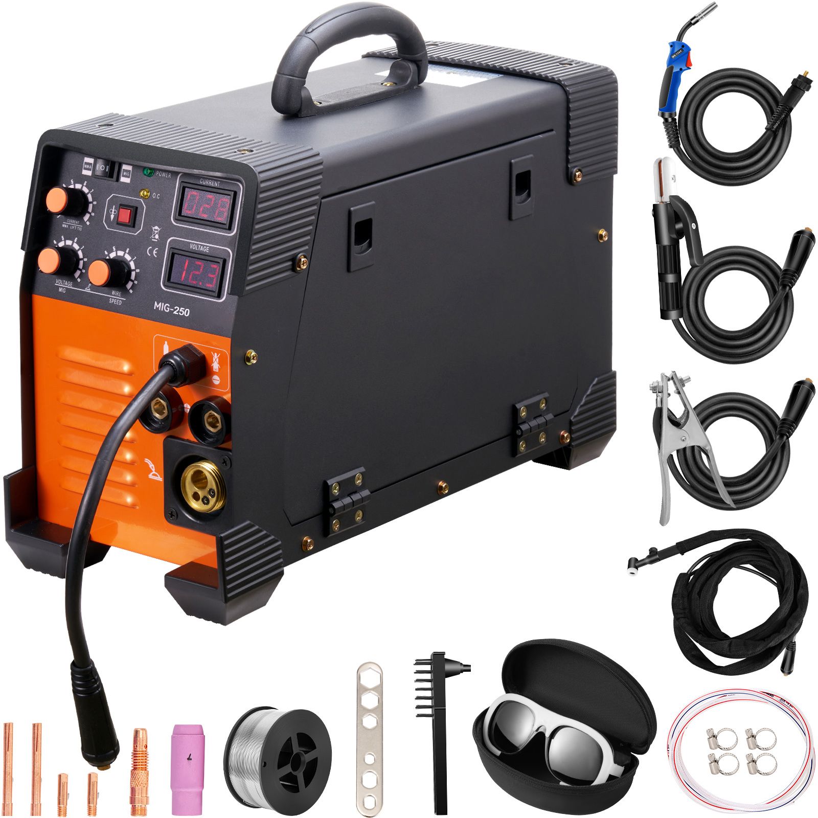 Mig 250a, Tig Lift & Arc Mma 3-in-1 Schweißgerät, 220v, Igbt-inverter, Digitalanzeige, Kombinationsschweißgerät.