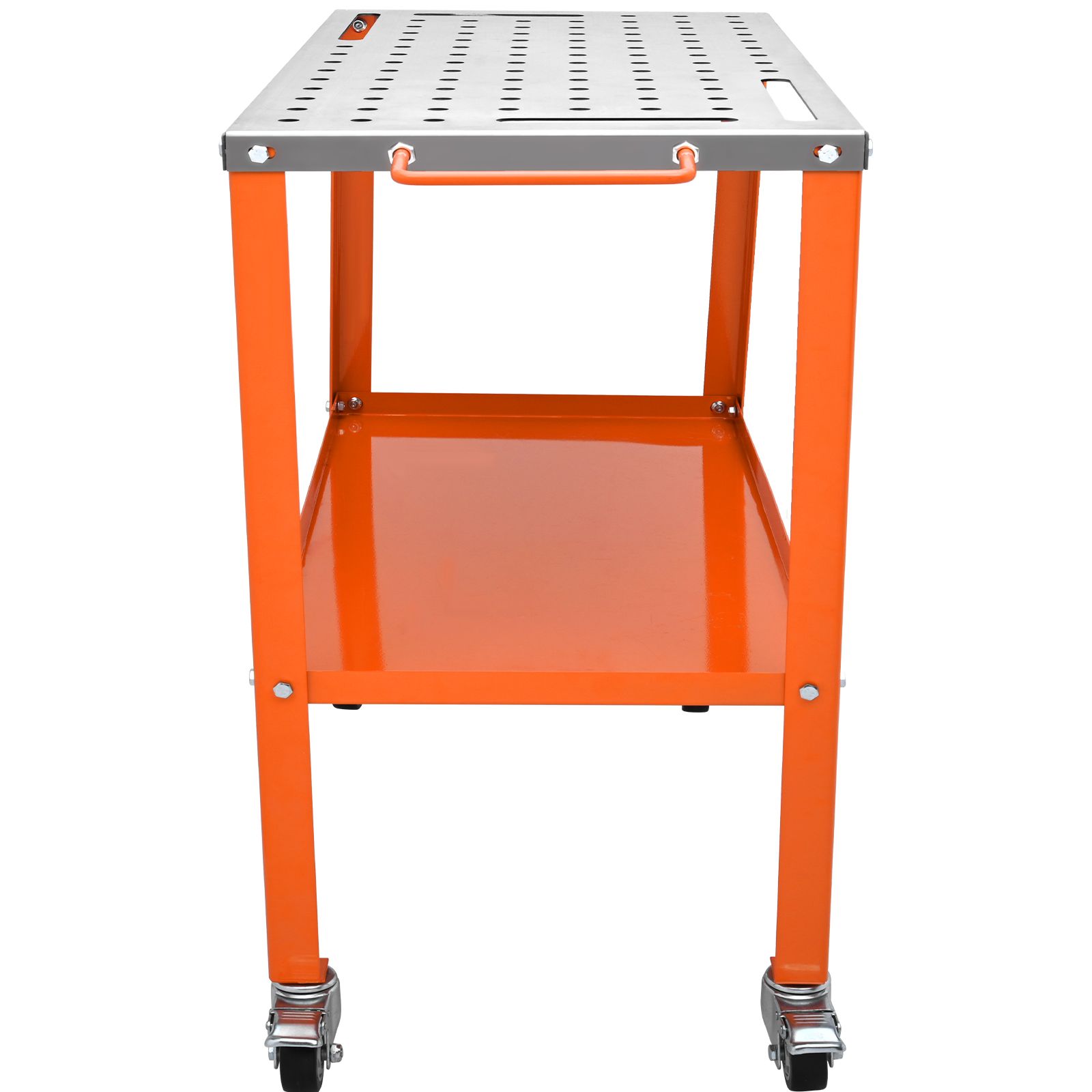Schweißtisch 91,4 X 45,7 Cm, Tragkraft 544 Kg, Stahl, 2 Ebenen, Feststellbare Rollen, 4 Werkzeugaufnahmen, 1,6 Cm Befestigungslöcher