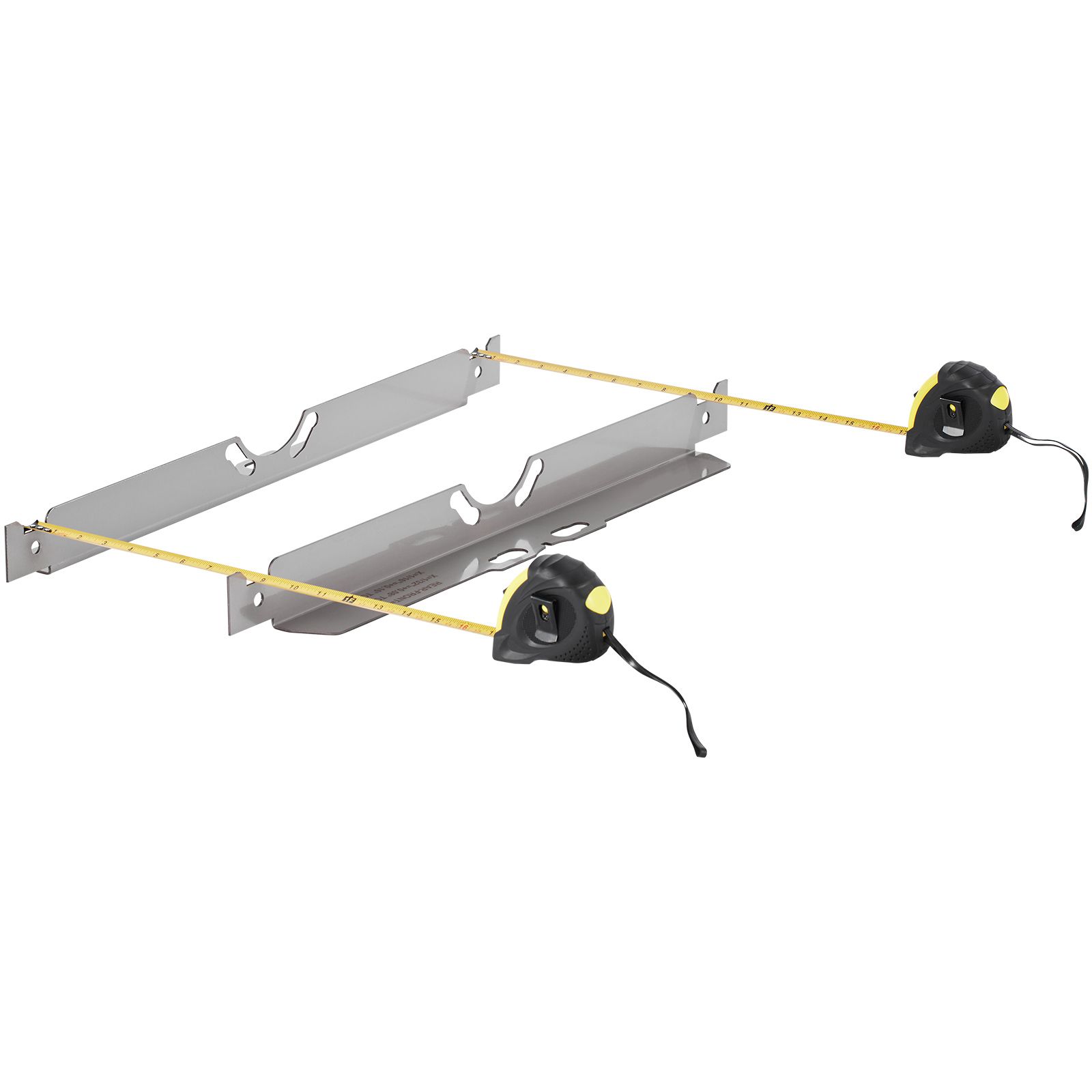 Achsvermessungsgerät, 2 Sturzmessplatten Aus Edelstahl, Präzise Spurwinkelmessung, Mit 2-meter-maßband Und Umrechnungstabelle.