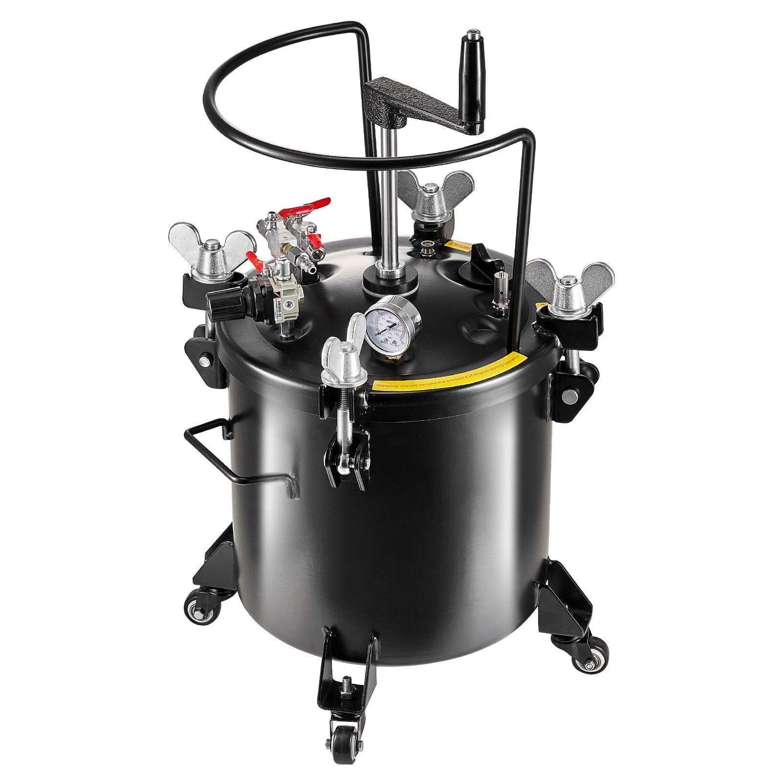 20l/5gal Druckfarbdose, 70 Psi Einstellbar, Stahl Mit Rädern Und Dichtung, Für Innenausbau Und Industrielle Lackierung.