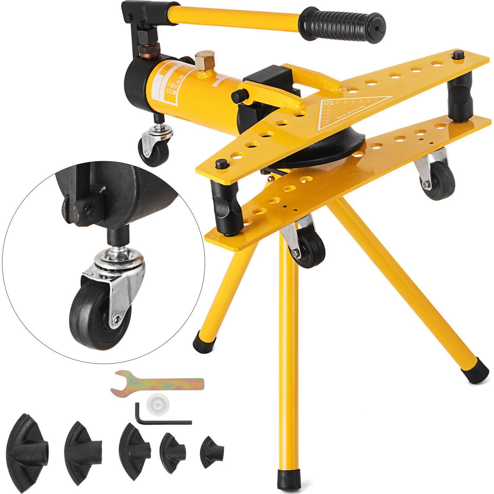 Manuelle Hydraulische Rohrbiegemaschine (10 Tonnen) Für Rohre Mit Durchmessern Von 6,4–35,4 Mm, 6 Biegebacken, Heizung Und Rohrkonstruktion