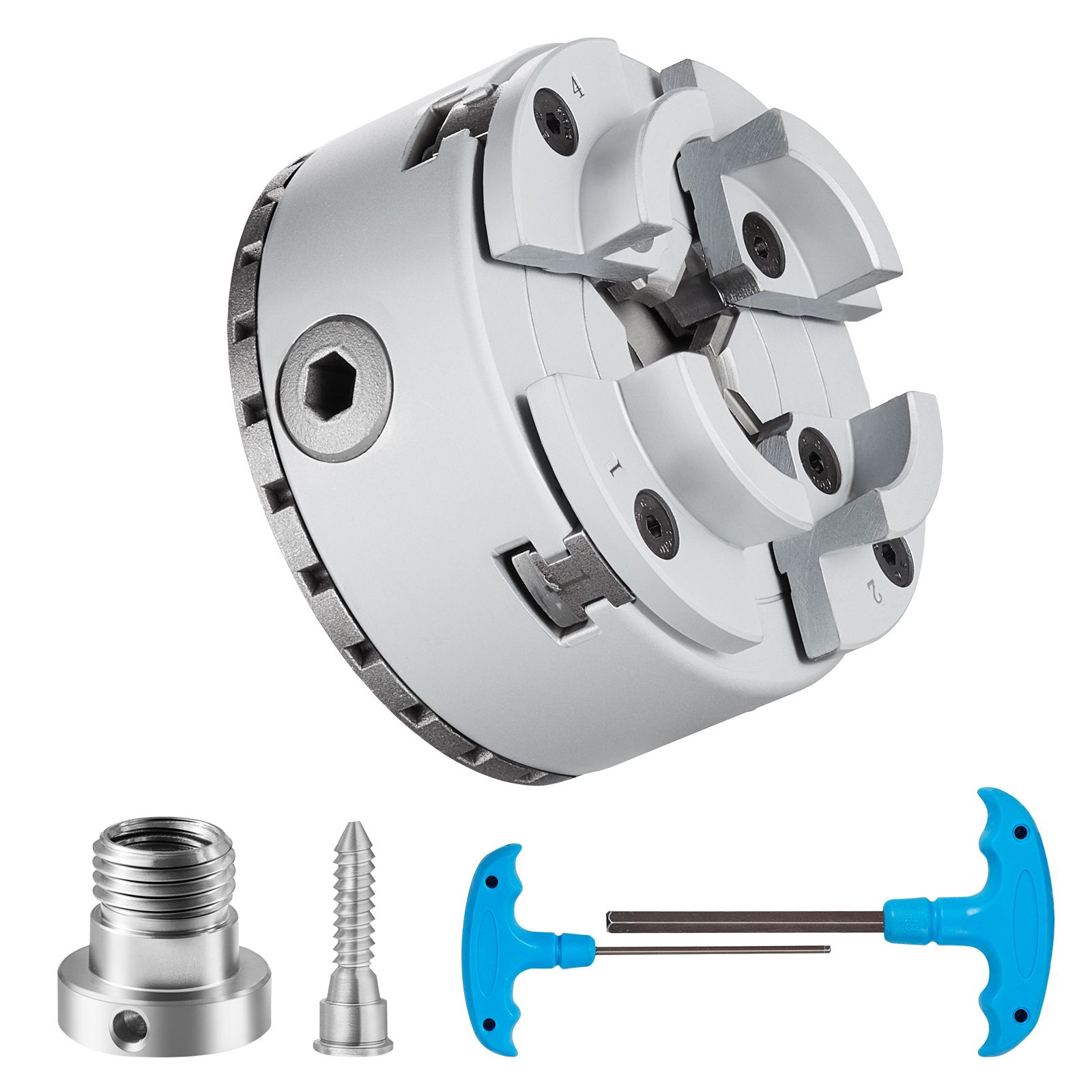 4-backen-drehfutter, Ø 70 Mm, Selbstzentrierend, Präzisionszubehör Für Metalldrehmaschinen, Fräsmaschinen Und Schleifmaschinen.