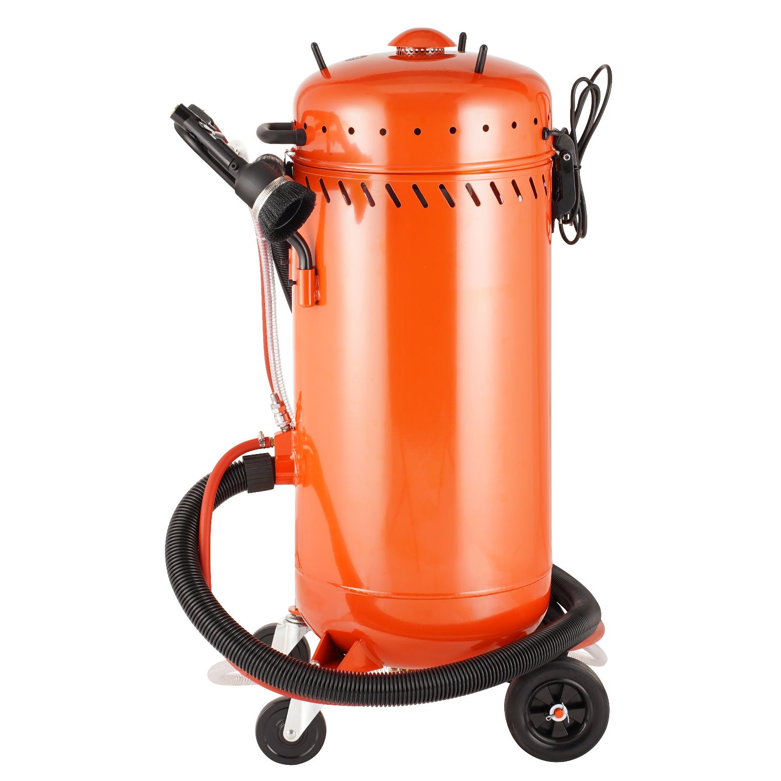 28-gallonen-sandstrahlgerät Mit Integriertem 1200-w-staubsauger, Staubabsaugung Und Strahlmittelrecycling, 60-110 Psi, Hochleistungs-entlackungsmaschine.