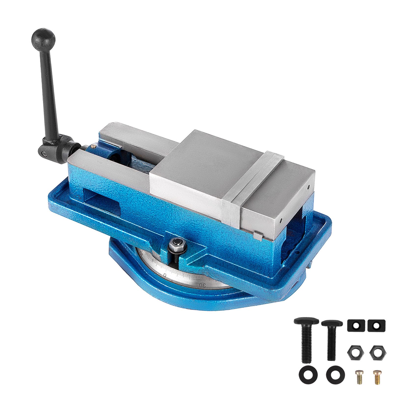 Präzisionsschraubstock Für 4-zoll-fräsmaschinen, 360° Drehbarer Fuß Mit Skala, 100 Mm Öffnung, Präzises Spannen Für Die Bearbeitung Dünner Teile Auf Fräs- Und Bohrmaschinen.