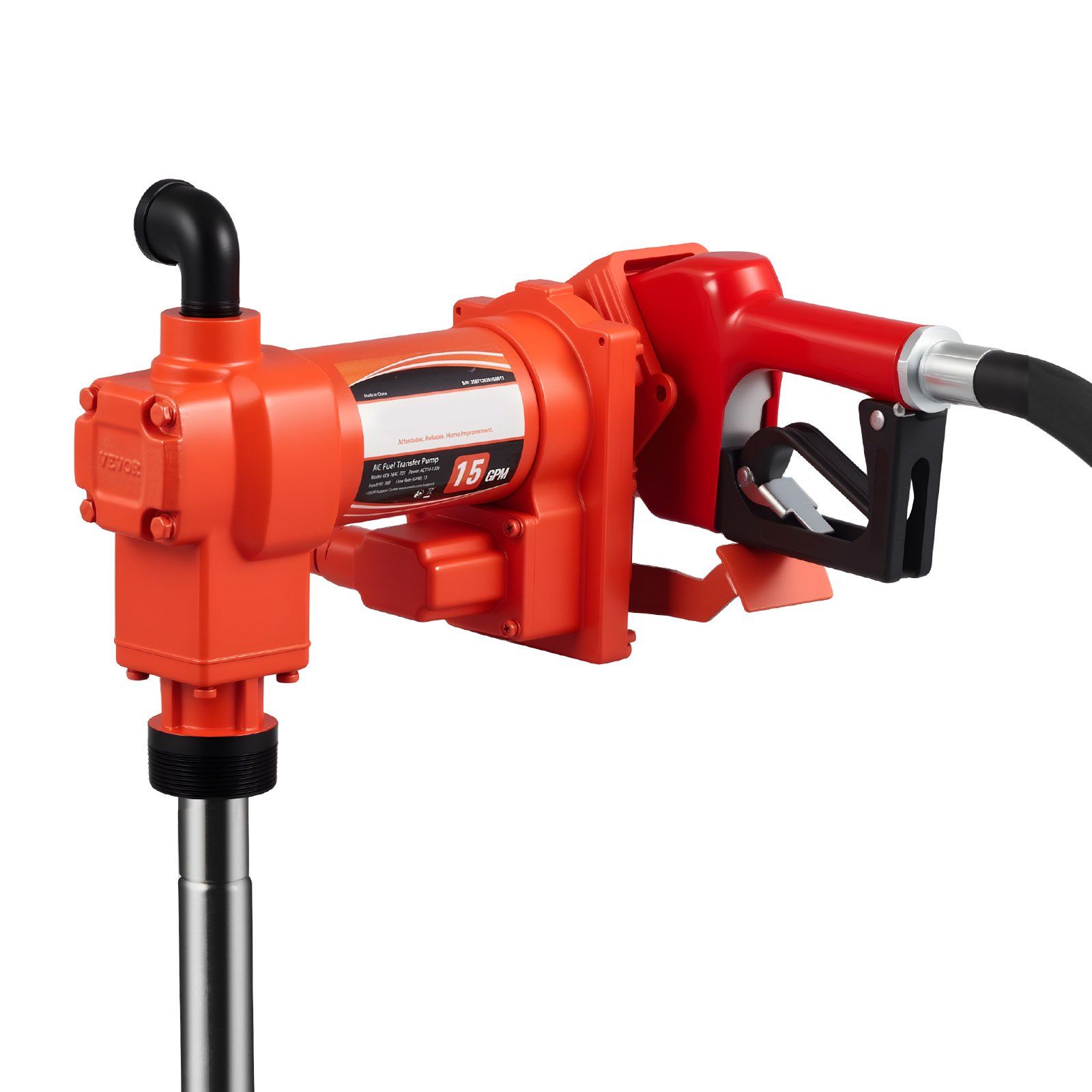 230-v-kraftstoffförderpumpe, 57 L/min, Wechselstrom, Mit Automatischer Abschaltdüse Und Auslassschlauch, Für Benzin, Diesel, Kerosin, Biodiesel Und Ethanolgemische