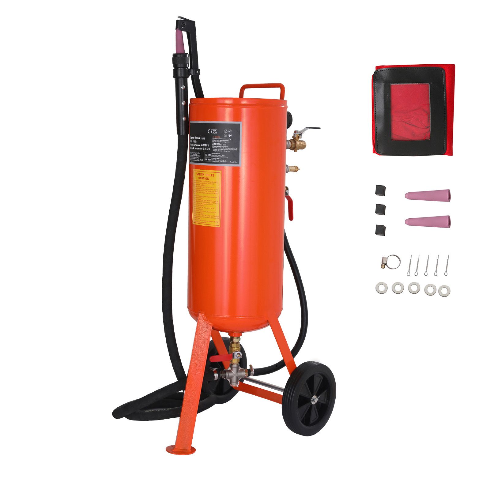 Hochleistungs-sandentferner, 37,9 L, 60–110 Psi, Mit 2 Düsen Und 228,6 Cm (7,5 Ft) Schlauch