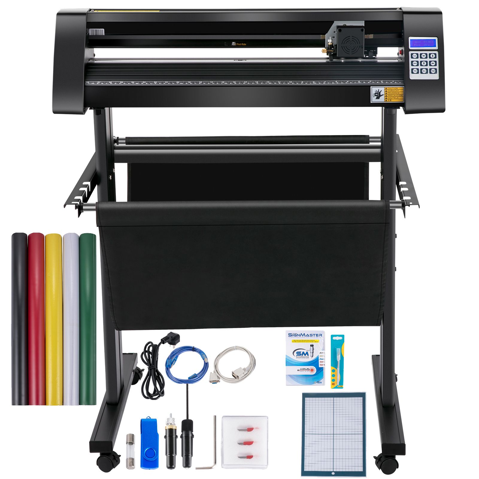 870-mm-vinylschneider, Led-plotter Mit Halbautomatischem Optischem Auge Für Präzise Führung, Signmaster-kompatibel Unter Windows, Mit Ständer.