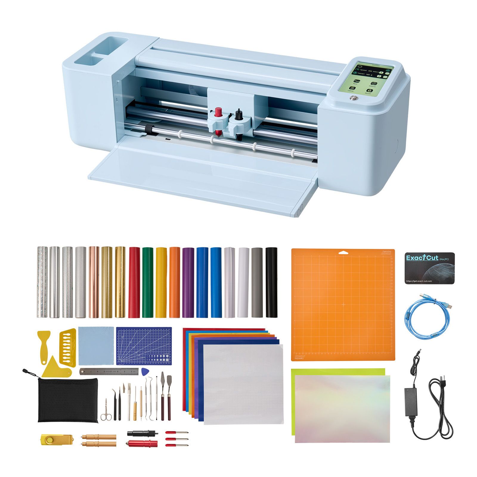 305-mm-vinylschneider Mit Touchscreen, Werkzeugset Und Materialien Inklusive, Über 20.000 Integrierte Designs, Kompatibel Mit Mac, Windows, Android Und Ios Für Personalisierte Karten.
