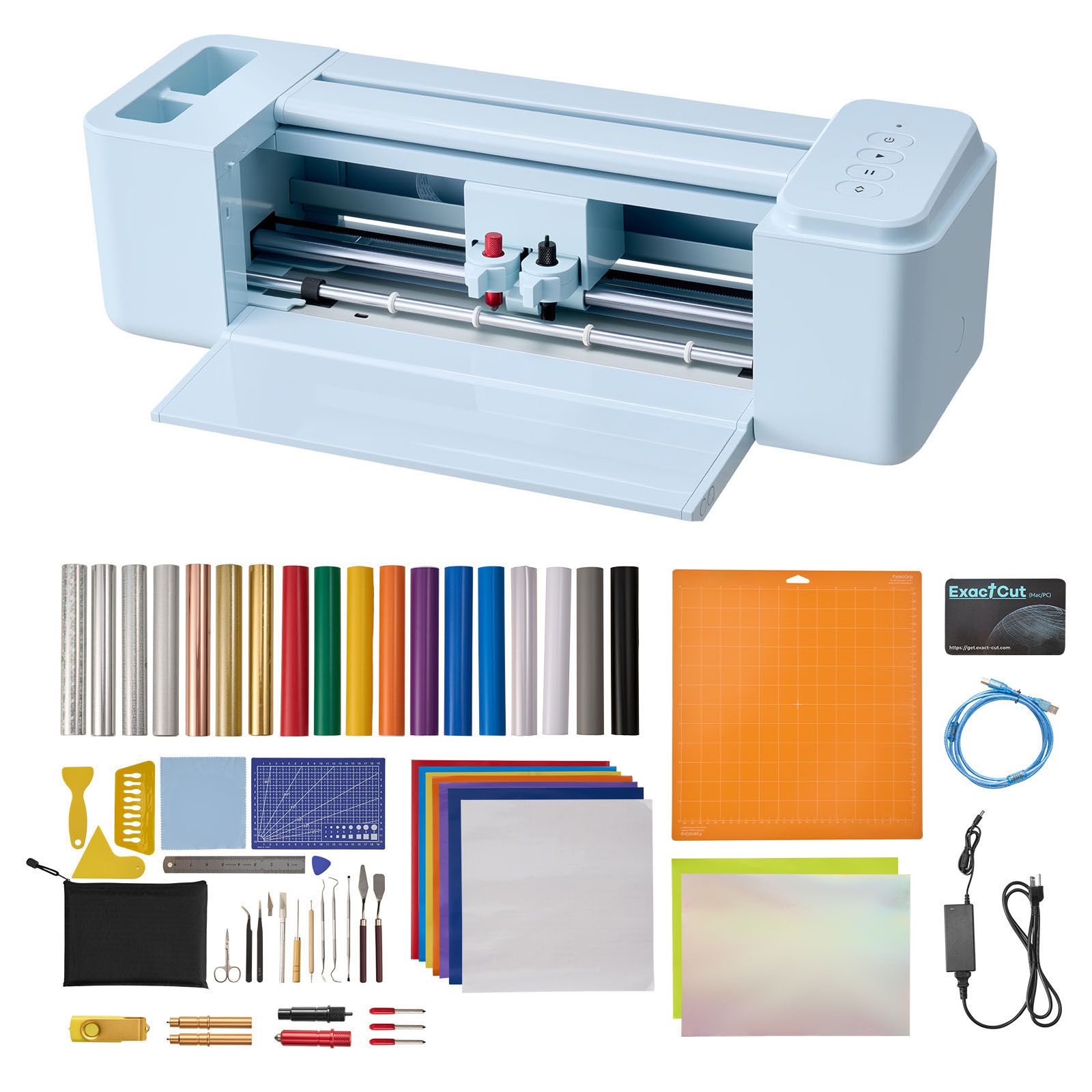 305-mm-vinylschneider, Tastensteuerung, Material- Und Werkzeugset Inklusive, Über 20.000 Integrierte Designs, Kompatibel Mit Mac, Windows, Android Und Ios, Für Individuelle Karten