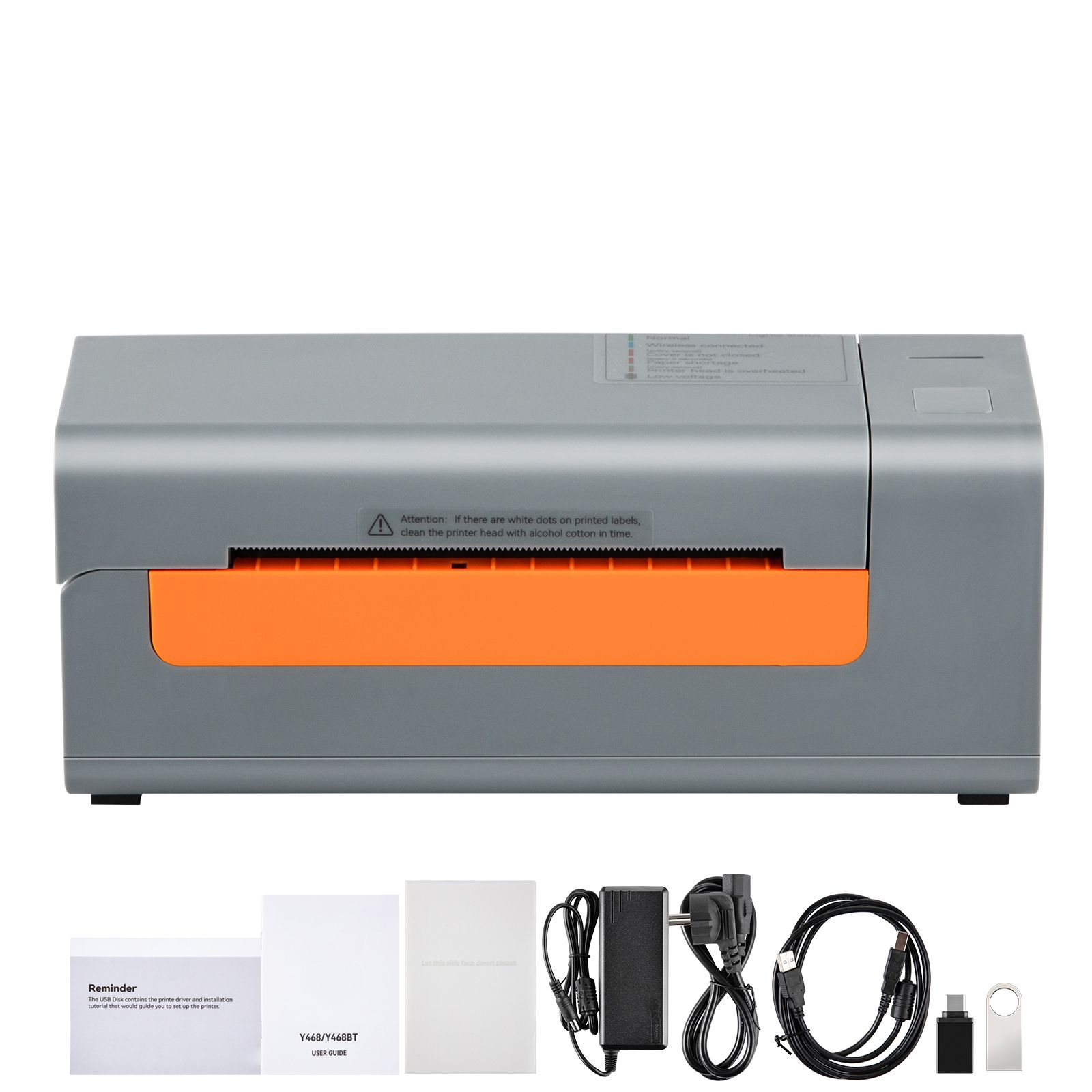 Thermodrucker Für Etiketten, 203 Dpi, 60 Etiketten/min Für 4x6-pakete, Usb-anschluss, Automatische Erkennung, Kompatibel Mit Windows/macos/linux, Für Amazon, Ebay, Etsy, Ups Usw. Grau.