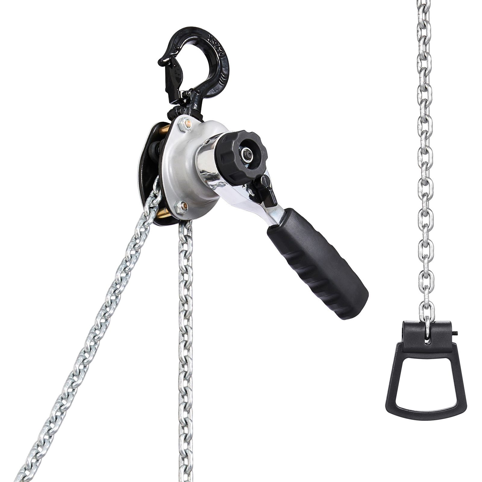 500 Kg Handkettenzug Mit Hebel, 6 M Hubhöhe, Kette Aus G80-legierungsstahl, Mechanische Doppelratschenbremse, Um 360° Drehbare Haken Für Lagerhallen Und Baustellen.