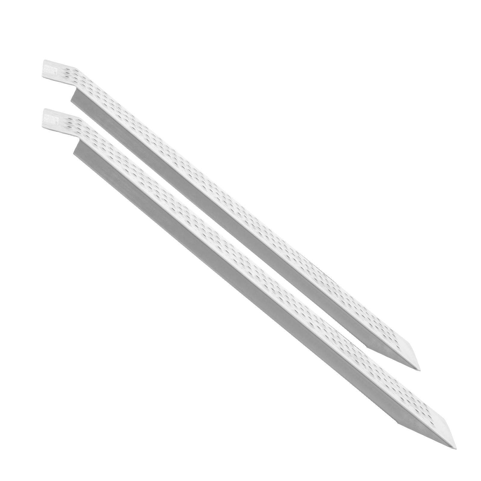 Tragbare Laderampe, 2 Stück, 1200 X 215 Mm, Robustes Aluminium Mit Antirutschlöchern, Kompaktes Design Und Einfache Lagerung, Tragfähigkeit 399,2 Kg, Für Atvs, Traktoren, Rasenmäher, Anhänger.