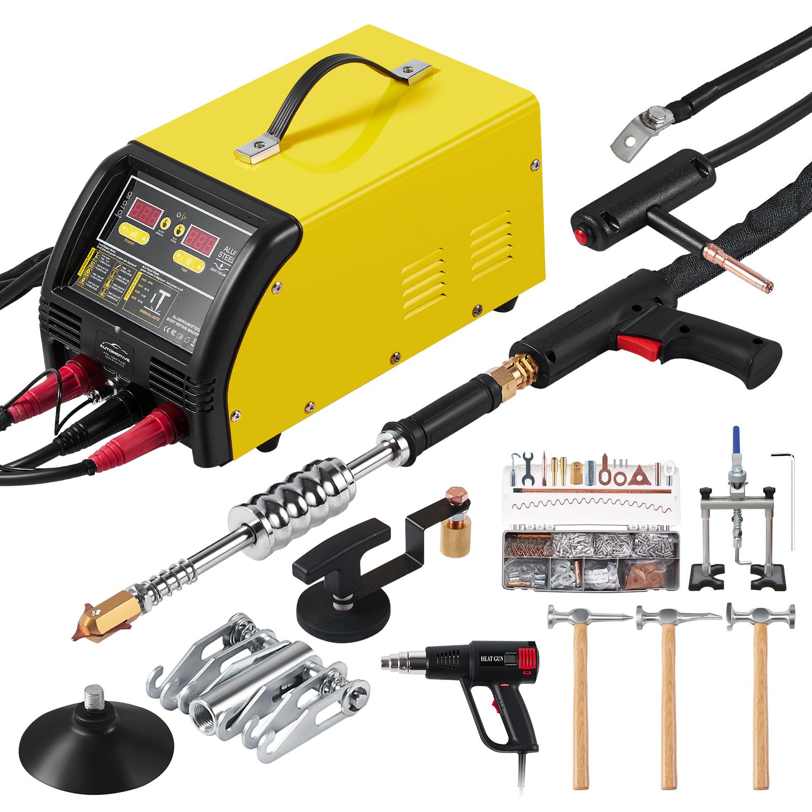 Pro Dual Deluxe Al/fe Punktschweißbrenner, Auto Blechreparaturset, 5 Kw, Auto-/manuell-modus, 10 Einstellungen, Für Stahl Und Aluminium.