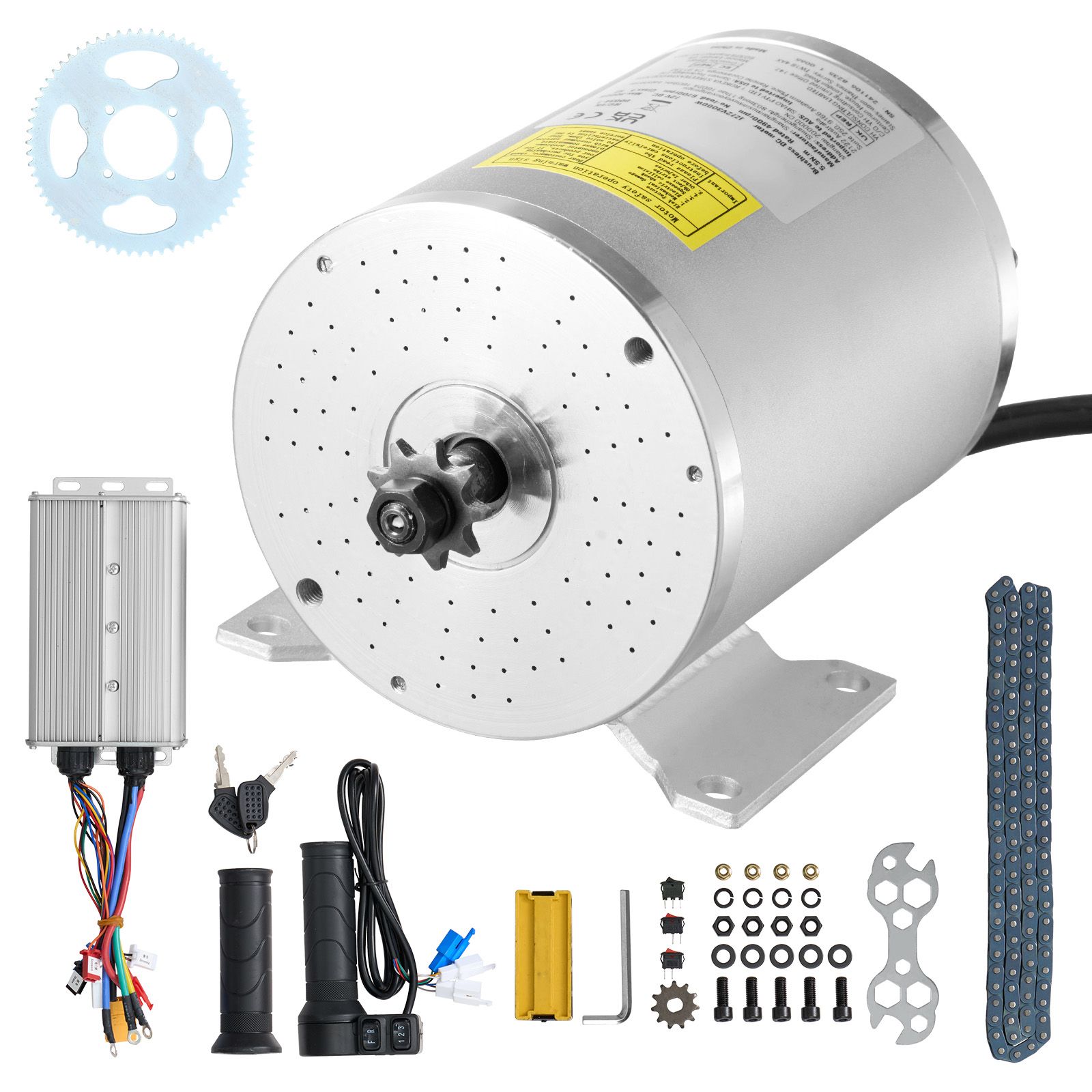 3000w Bürstenloser Gleichstrom-elektromotor-bausatz (72v, 4900 U/min) Mit Drehzahlregler Und Gasgriff Für Go-karts, Elektrofahrräder, Motorräder Und Diy-scooter