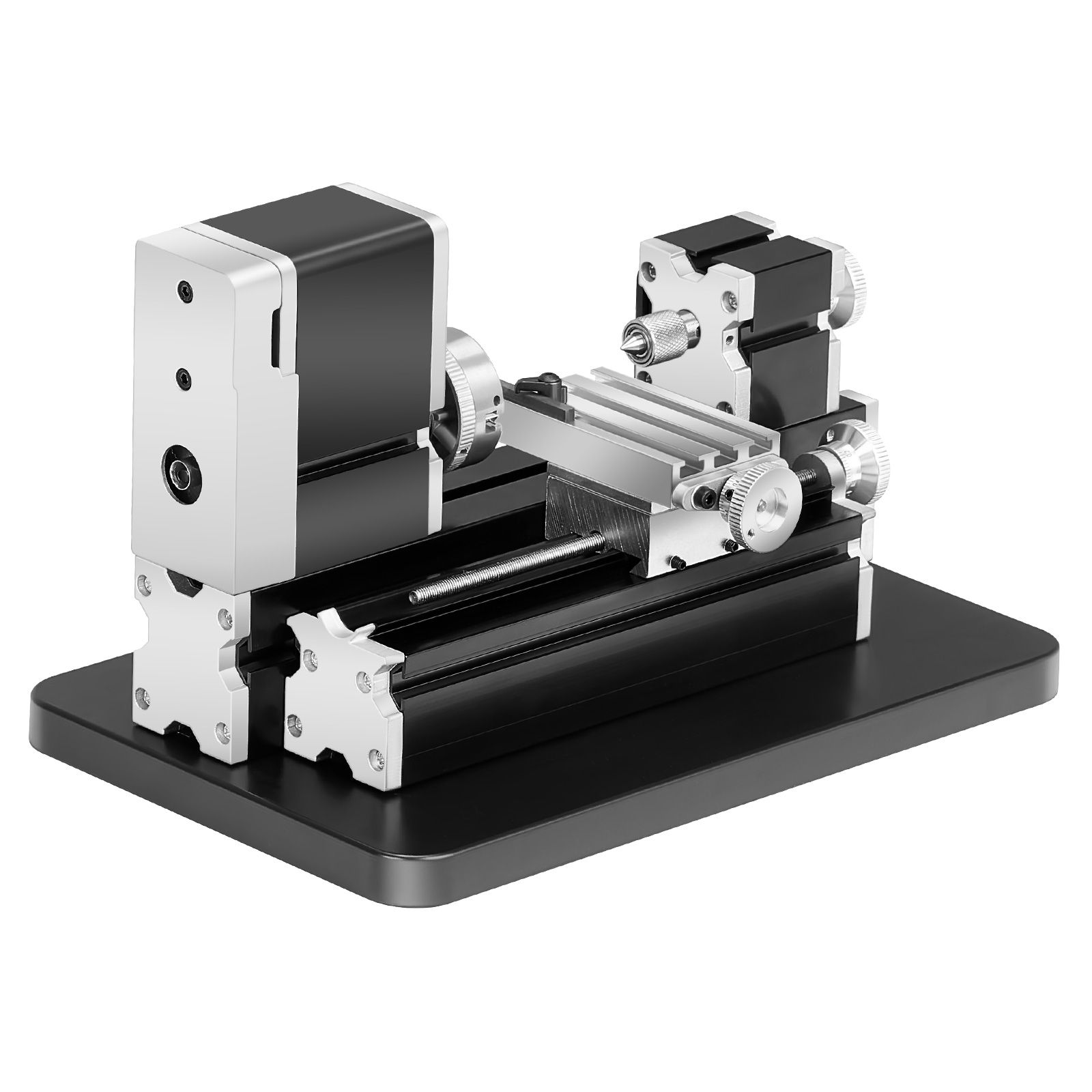 Mini-metalldrehmaschine Für Bildungszwecke, 70 X 130 Mm, 36 W, 20.000 U/min, 3-backen-futter, Schwungrad Aus Aluminiumlegierung, Für Präzisionsteile, Holz Und Kunststoffe.