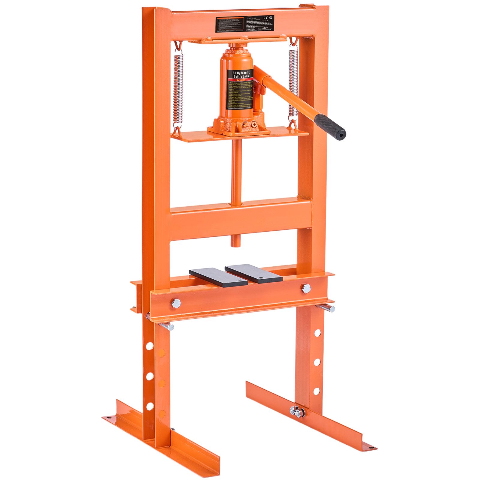 Hydraulische Werkstattpresse Mit 6 Tonnen Tragkraft, H-rahmen, Pressplatte Und Werkbank Inklusive.