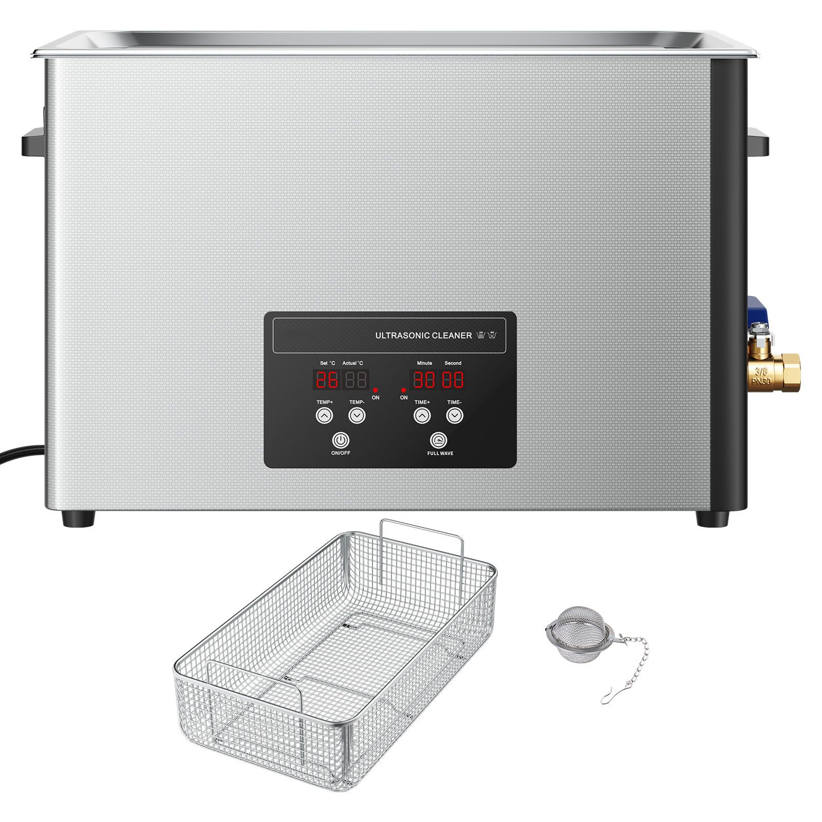 Professioneller Ultraschallreiniger, 30 Liter, Edelstahl, 480 W, 40 Khz, Mit Korb Und Digitalanzeige Für Teile, Vergaser Und Instrumente.