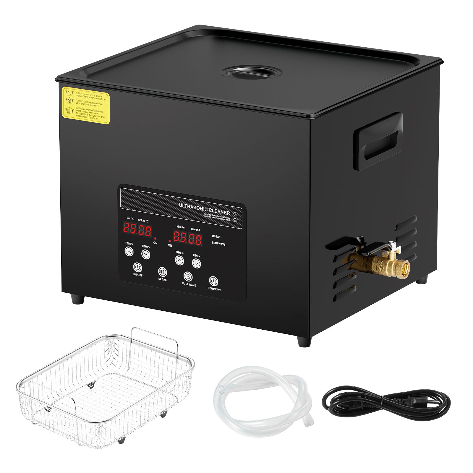15-liter-ultraschallreiniger, 360 W Mit Schonmodus Und Entgasungsfunktion, 40 Khz, Heizfunktion Und Timer Für Schmuck, Werkzeuge Und Prothesen