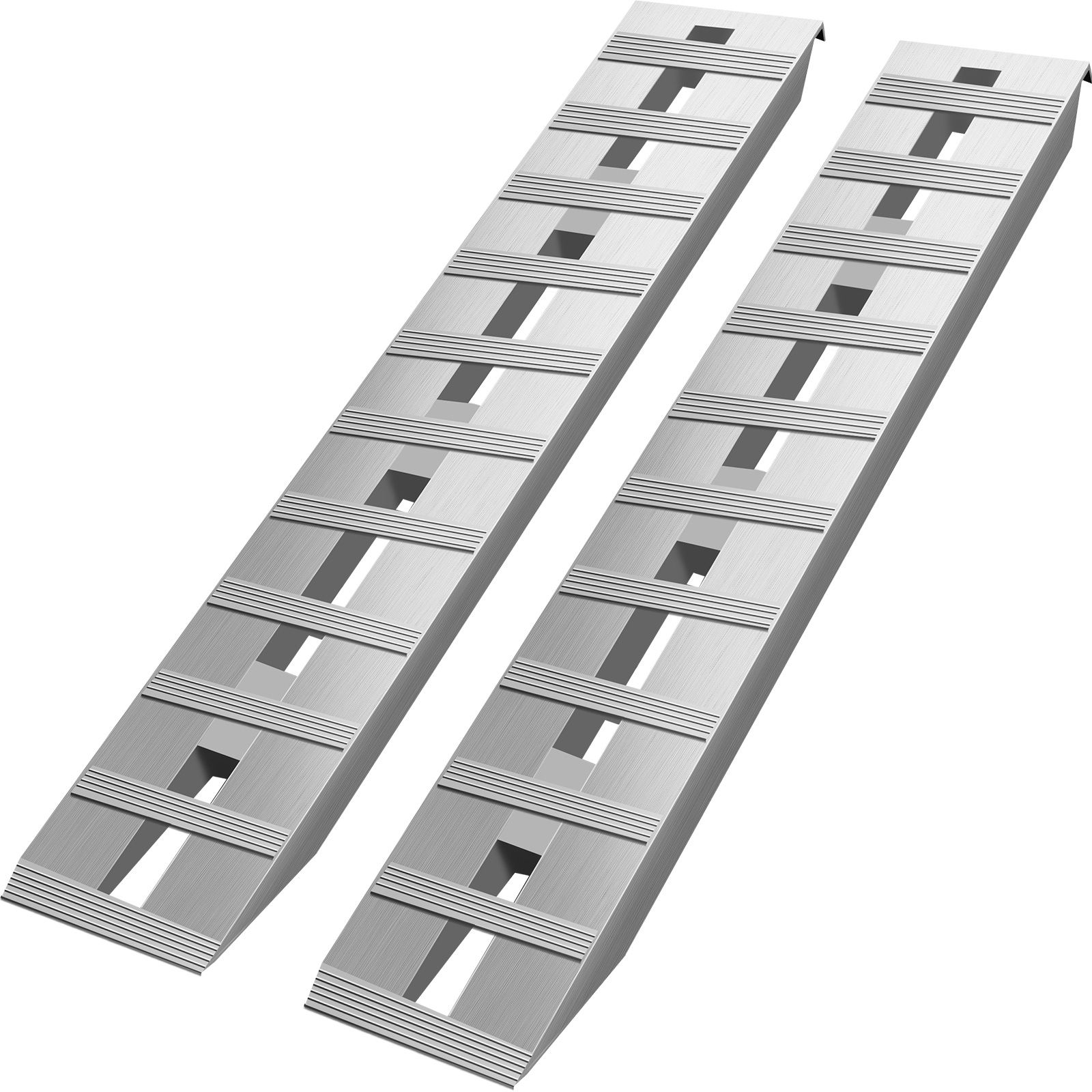 Aluminium-anhängerrampe 152,4 X 30,5 Cm, Gesamttragfähigkeit 2721,6 Kg, Hakenende, 2er-set.