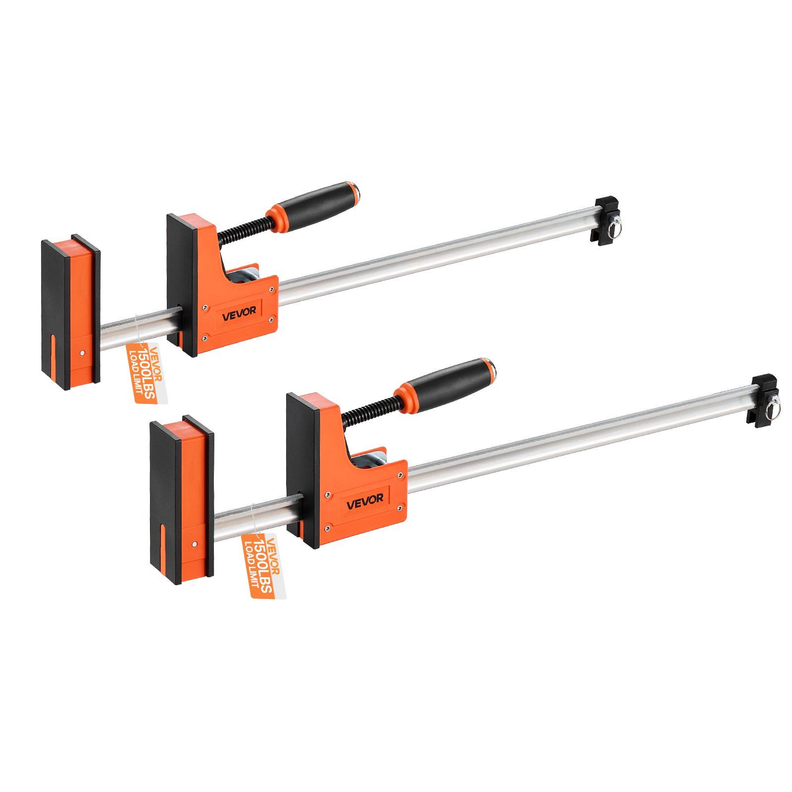 Parallelklemmen 76,2 Cm, 2er-set, Tragfähigkeit 680 Kg, Gleichmäßiger Druck, Hochfester Kunststoff Und Kohlenstoffstahl, Für Holz Und Metall, Orange.