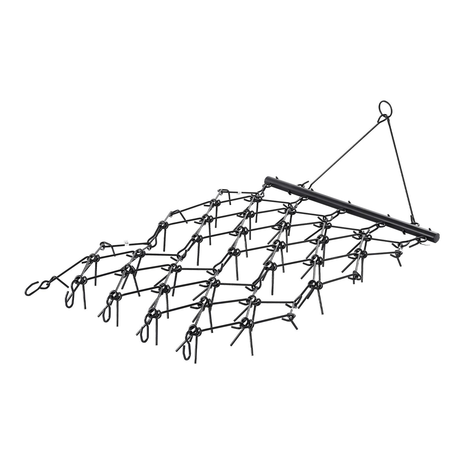 X 5,6 Fuß (122 X 170 Cm) Große Zugegge Mit 80 Stahlzinken Für Atv, Utv Und Traktor, Zur Bodenbearbeitung, Aussaat, Einebnung Und Instandhaltung Von Schotterwegen