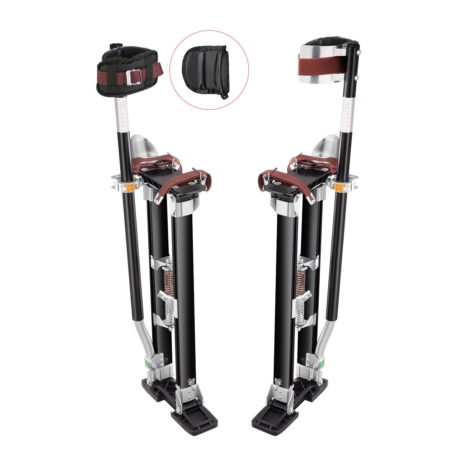 Verstellbare Aluminium-gipserstege 61-102 Cm, Schwarz Lackiert, Professionelles Werkzeug