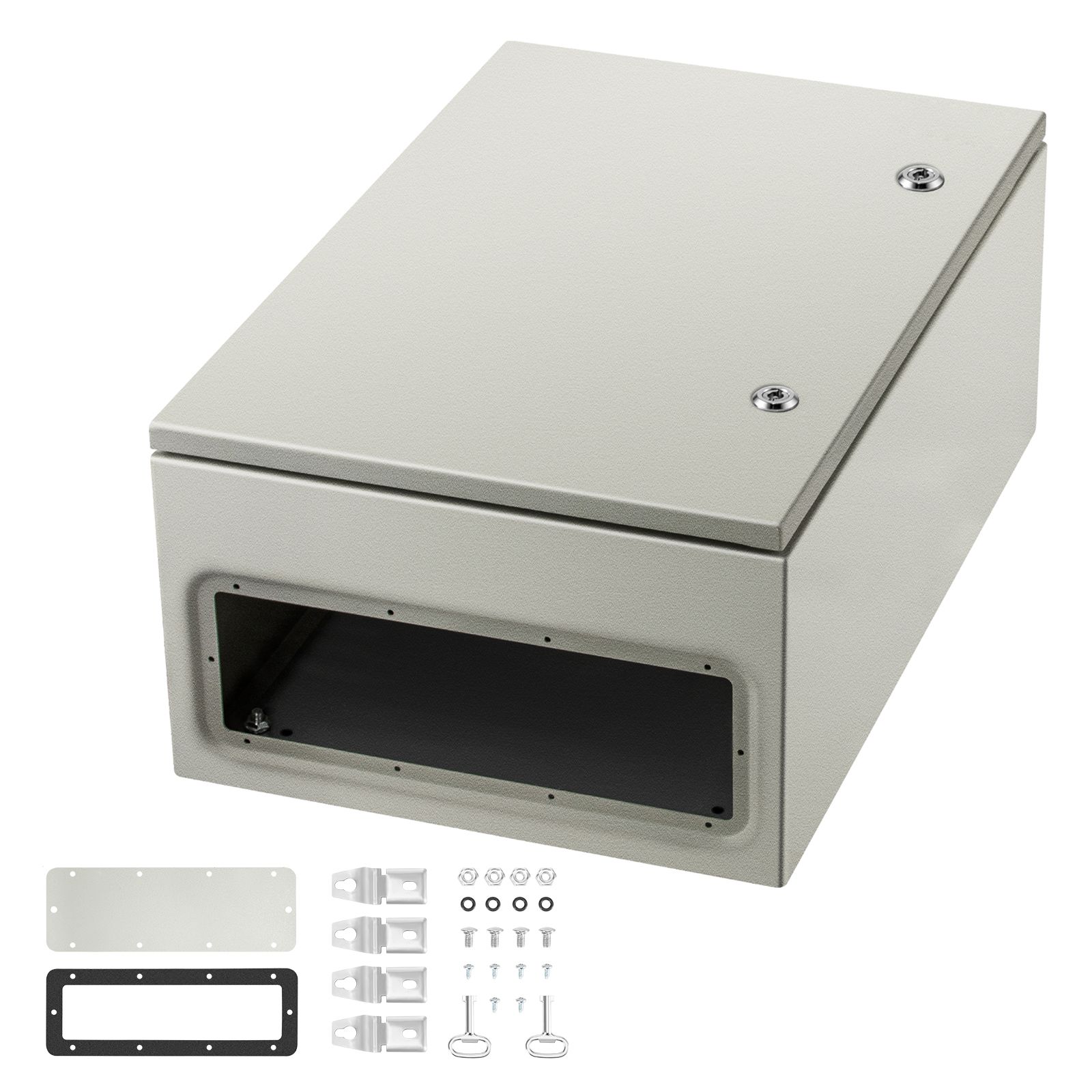 Nema 4x Stahl-elektroverteilerkasten, 60x40x25 Cm, Ip66 Wasserdicht, Staubdicht, Für Den Innen- Und Außenbereich, Mit Montageplatte.