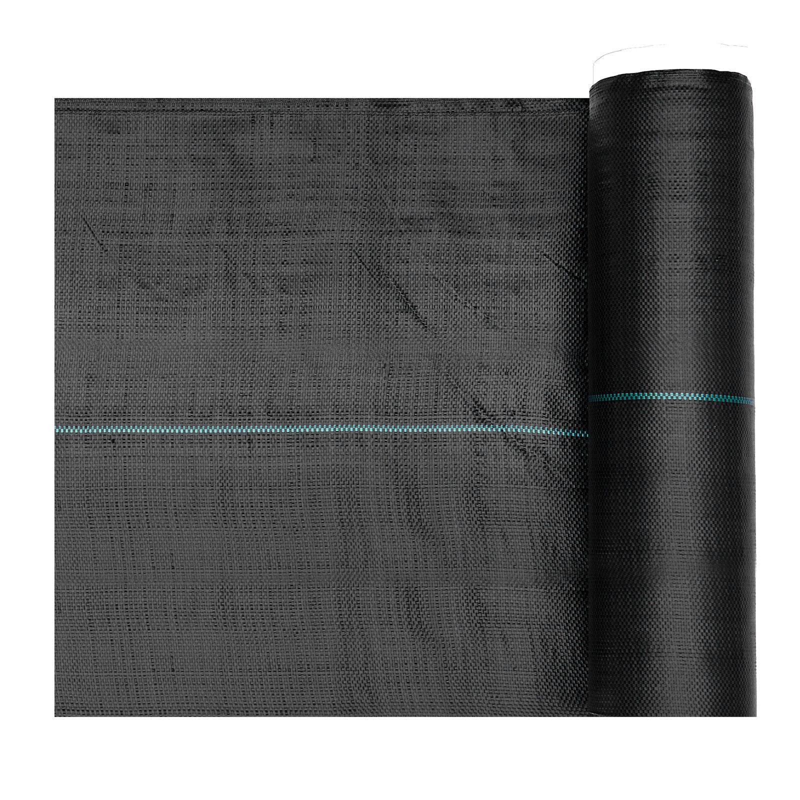 Hochleistungsfähiges Unkrautvlies, 0,4 X 15,2 M, 90,7 G/m², Gewebtes Geotextil Für Den Garten, Effektive Bodenbarriere, Schwarz, Unkrautbekämpfung.