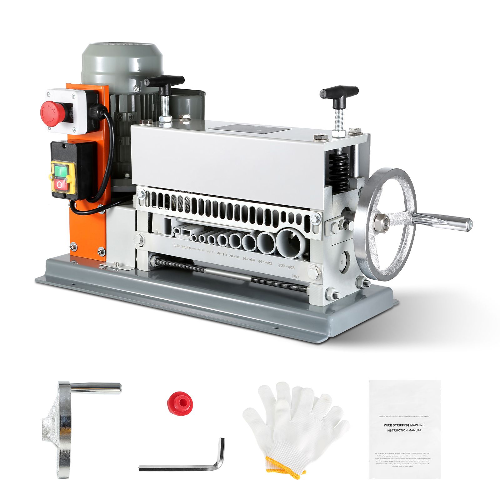 Elektrischer Kabelabisolierer 370w, 1,5-40 Mm, 26,8 M/min, 11 Kanäle, Mit Handkurbel Zum Kupferrecycling.