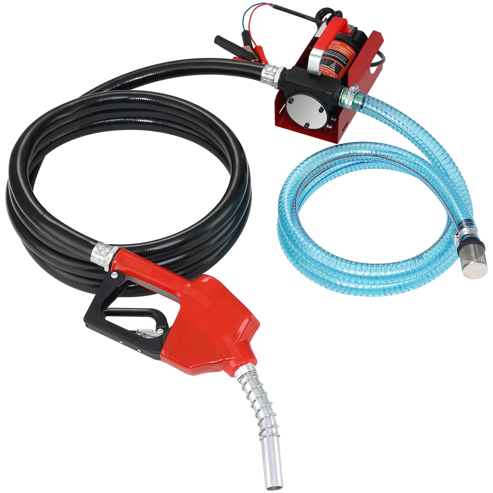 12v Dc Kraftstoffförderpumpe, Fördermenge 37,9 L/min, Saughöhe 798,6 Cm, Tragbares Set Mit Automatischer Abschaltdüse, Förder- Und Saugschläuchen Für Diesel, Kerosin Und Transformatorenöl.