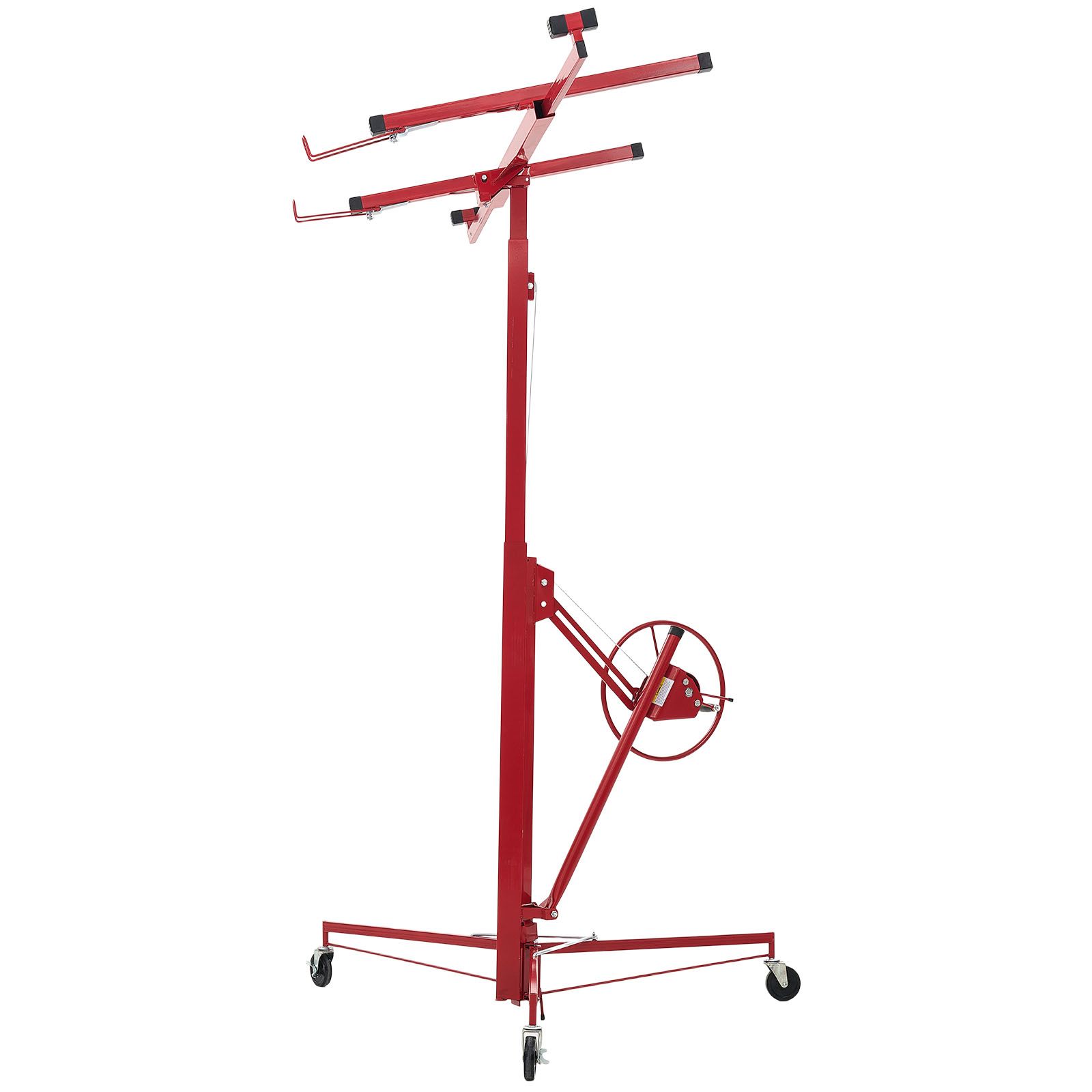 Gipskartonheber, 3353 Mm, Robust, 68 Kg, Verstellbarer Teleskoparm, Feststellbare Räder, Ideal Für Decken Und Wände (rot)