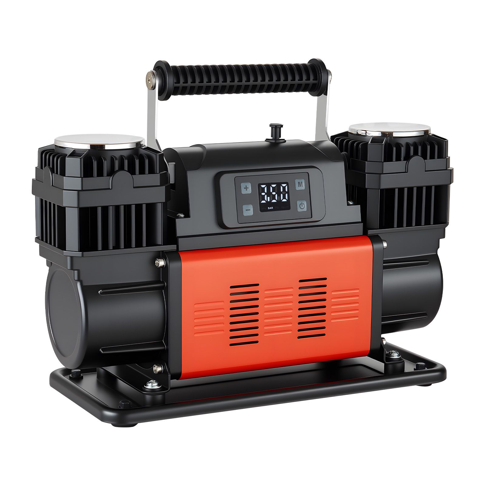 Zweizylinder-luftkompressor 300 L/min, 12 V 150 Psi Tragbarer Aufblaser, Automatische Abschaltung, Lcd-bildschirm, Adapter Für Lkw, Suv, 4x4, Wohnwagen.
