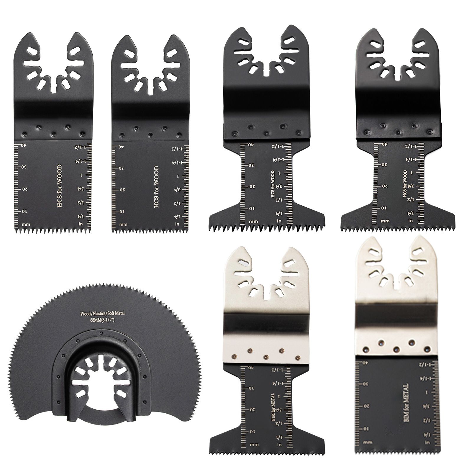 50-teiliges Oszillierendes Sägeblatt, Schnellwechsel-multifunktionsset, Hcs Für Holz, Kunststoff, Metall, Nägel Und Schrauben, Kompatibel Mit Dewalt, Dremel, Fein, Worx, Bosch, Makita, Milwaukee.